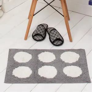 원형 포인트 그레이색 네모 발판 러그발수건 호텔발매트 침실 발매트 까페트 북유럽