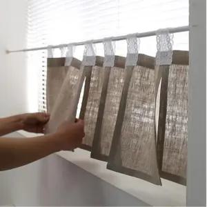 린넨 아기자기 카페 데코 바란스 커튼 가림막 창문가리개 가리개 소형창문 바란스커튼