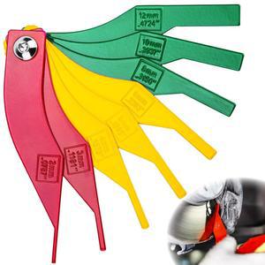 eocstm 8 PCS 브레이크 라이닝 두께 게이지, 패드 측정 도구, 미터법 및 SAE 크기의 컬러 코딩 리셋 게이지 디스크와 드럼을 빠르게 측정할 수 있습니다