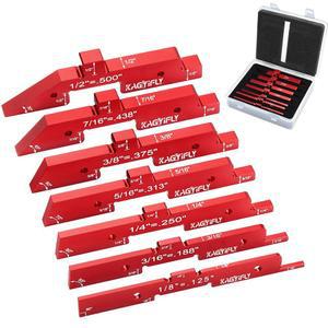 KAGYFLY 라우터 테이블 셋업 바, 7pcs 알루미늄 정밀 블록 높이 게이지 세트 톱 액세서리 및 앵글 목공 세트(각 블록의 두께는 다름)