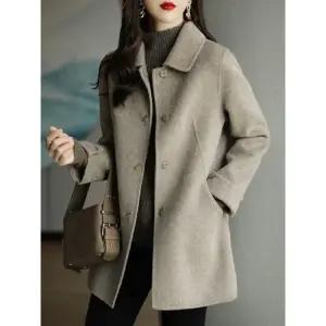 캐주얼 자켓 가을겨울 외투 하프코트 여성 정장 반코트