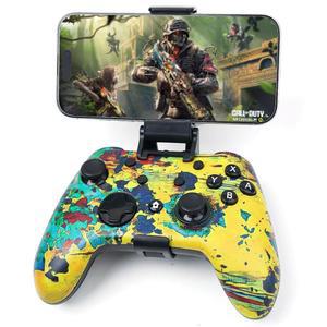 스위치 /PC / Android용 Wzui ov RGB 무선 게임 컨트롤러 - 블루투스 및 USB-C 유선, 휴대폰 마운트, USB C to A 어댑터, 태블릿, TV 박스 Tesla 호환