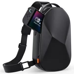 스위치 2 (2025)/ 포털/스팀 덱용 COOWPS 슬링백 EVA 하드 쉘 외부 두꺼운 안감 풀 프로텍션 게임 콘솔