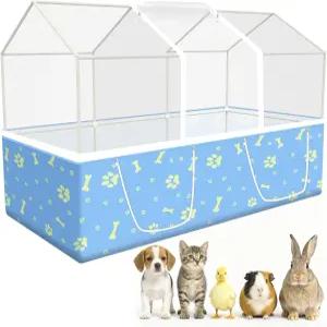 MODSLAB 래빗 케이지 48인치 x 24인치 소형 동물용 대형 애완동물 놀이펜 인클로저 - 기니피그 햄스터 토끼