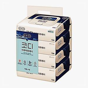 [2개구성] 72 6 CODI 미용위생용품 일반 코디 아쿠아프레시 물티슈 GJW9CB024