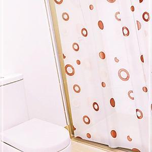 [2개구성] 예쁜 커텐 반투명 브라운 소 방수 욕실 욕조 IPWE52A43