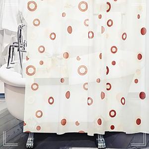 [2개구성] 예쁜 커텐 반투명 브라운 중 방수 욕실 욕조 커튼 샤워 가림막 AWE52A44