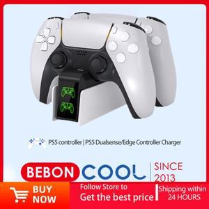 PS5 컨트롤러 충전기 용 DualSense 스테이션 PlayStation5 무선 게임 듀얼 도크 스탠드