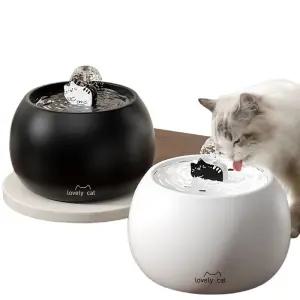 고양이 동물 순환 공급 정수기 레오블랙1L 애완 세라믹