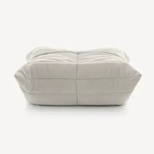 토고 소파 단독 1인용 발받침 Togo 풋 가죽 크림화이트 빈백 스툴 카페