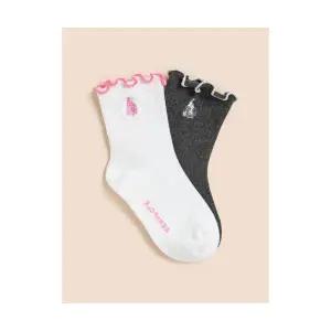 빈폴 키즈 여아 골지 양말 2족 SET 아이보리 BI51KTG010 307506