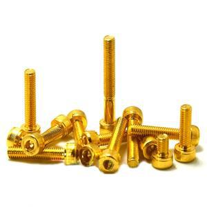 M2 M2.5 M3 M4 M5 육각형 소켓 캡 머리 나사 DIN912 등급 12.9 합금강 티타늄 도금 금 알렌 볼트