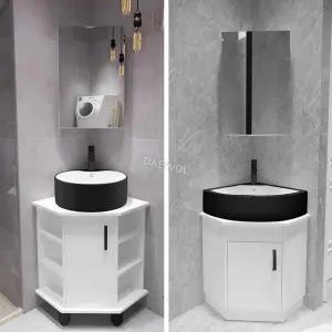 코너 세면대 세트 개수대 간이 하부장 모서리 욕실 수납장