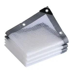 대형 타포린 방수포 그늘막 비닐 반투명 천막 메쉬 하얀색