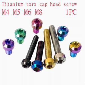 1pc 티타늄 torx 캡 헤드 나사 M4 M5 M6 M8 6 로브 다채로운 Ti 볼트 자전거 전동 수정 Dropshipping