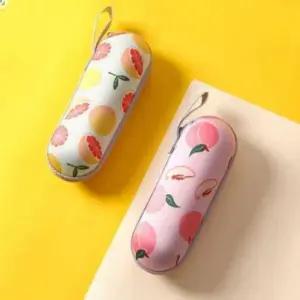 과일 패턴 접이식 3단 휴대용 차광 미니 우산 골프 양산 암막 우산