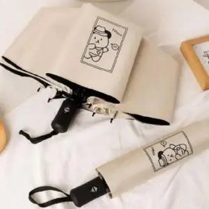 경량 미니 우산 자동 암막 차양 곰돌이 원터치 휴대용 양산 자외선 차단 우양산