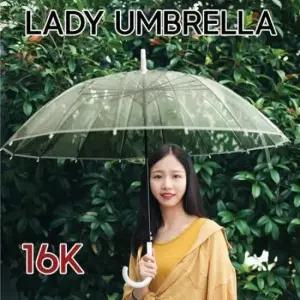 투명 비닐 장우산 16K 투명 우산 여성용 장우산 16본골프 우산