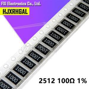 50PCS 2512 SMD 저항기 100ohm 1% 1W 100R 101  원본