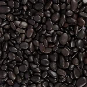 5파운드 약 430파운드 식물용 블랙 리버 스톤 실내 자갈 수족관 어항 암석 꽃병용 광택 장식 (0.3-0.6인치)