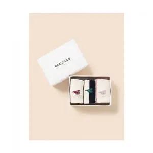 빈폴 키즈 베이직 양말 3족 세트 와인 BI57KTU04Z 400337