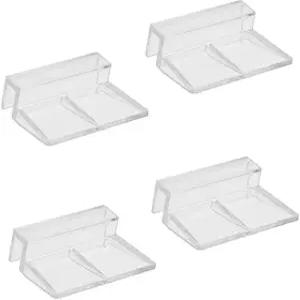 하울론다 4개 클리어 컬러 아크릴 수족관 어항 유리 커버 클립 지지대 홀더(5mm)