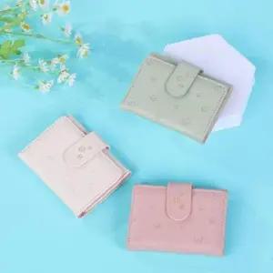 여성 3단 하프월렛 실속수납 발바닥 1P 학생 스타일 가죽 미니