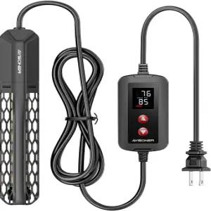어항용 Aysoner 수족관 히터 10-20갤런 어류 거북이 수조 애호가를 위한 100W 조절식 수중 온도 조절기 및