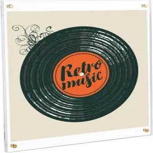 안티로프 아크릴 비닐 레코드 앨범 프레임 벽걸이 프레임리스 음악 1 클리어 125125 LP 드릴 벽 커버