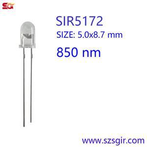 20개 850nm 5mm 적외선 LED SIR5172 IR 발광 다이오드