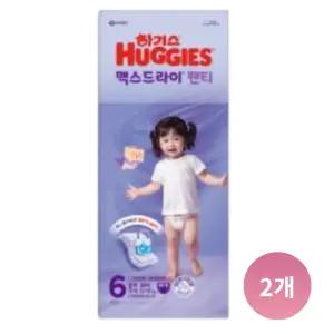 맥스드라이 여아용 6단계 팬티 38매X2팩