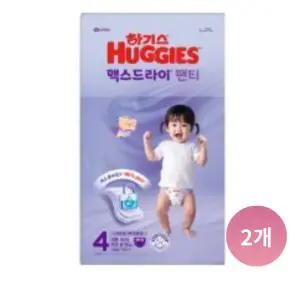 맥스드라이 여아용 4단계 팬티 52매X2팩