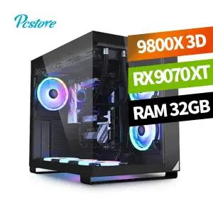 피씨스토어 하이엔드 게이밍PC 9800X3D 라데온 RT 9070 XT 32GB SSD 1TB 라라랜드 No.1