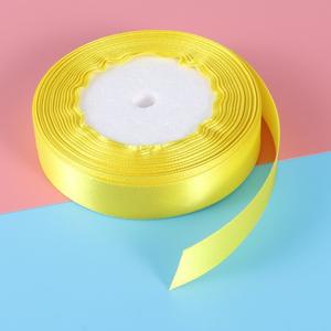 크리스마스 선물 포장용 10미터 노란색 공예 리본 그로그레인 새틴 DIY 프로젝트 헤어보우 클립 직조 헤드