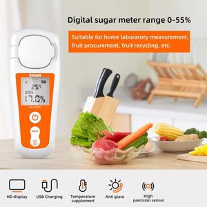 Nohawk 디지털 Brix 굴절계 범위 0-55%±0.2% 액체 설탕 함량을 정밀 자동 온도 보상 미터
