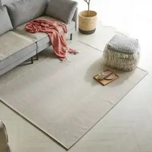 카페트 사이잘룩 헤링본 러그 100x150 아이보리 대나무자리