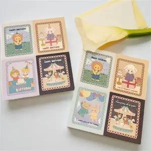 각대 봉투 꾸미기 선물 포장 예쁜 페이퍼 기프트백 빈티지 일러스트 100매