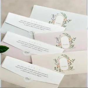 답례 봉투 50매 결혼식 돌잔치 회갑연 감사 용돈 예단 플라워 편지 세트