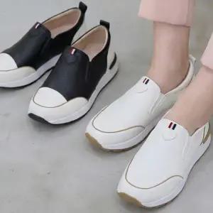 더힐슈즈 가죽 밴딩 여성여자 운동화 슬립온 스니커즈 3.4cm sjpe-s-2003