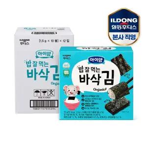 [일동후디스]아이얌 밥 잘 먹는 바삭 김(1.5g x 10봉) 12개