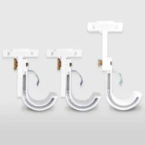 커튼 설치용 부속 브래킷 커튼봉 35mm 화이트