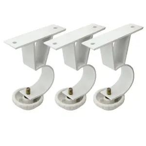 알미늄브라켓 커튼설치 거치 커텐봉부속 35mm 화이트