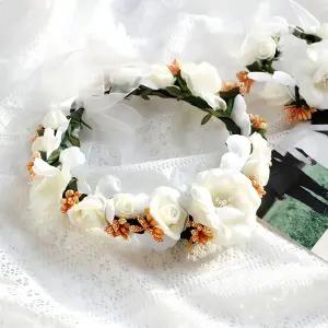 셀프웨딩 플라워 화관 조화 웨딩 부케 송어 울 장식 소품 꽃다발 메인 테이블 색조화 주제