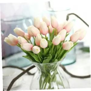 조화꽃 한송이 연핑크 튤립 조화 인테리어 장식 꽃꽂이 소품