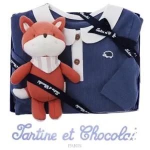 [갤러리아] (쇼콜라/임신/백일/돌/조카) 컬러바디슈트 + 여우인형 2종세트