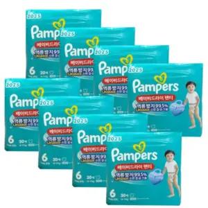 팸퍼스 통잠팬티 6단계 30매 8팩 2박스