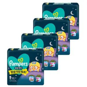 팸퍼스 통잠팬티 5단계 26매 4팩 1박스
