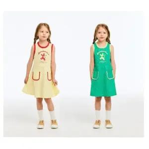 [갤러리아] 베네통키즈 와플 민소매 원피스 QAOP16631_2컬러