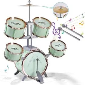 우신렌 재즈 드럼 세트 - 교육용 악기 장난감 록 타악기 음악 계몽 교육 3-8세 소년 소녀 선물에 적합