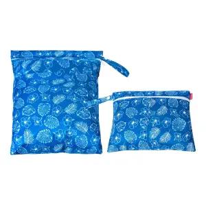 여행 운동 해변 수영장 집 블루 플라워를 위한 다메로 2개의 젖은 드라이 백